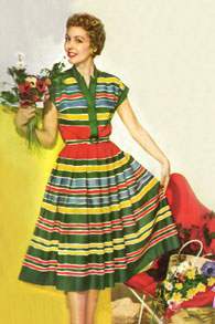 С чем носить платье в стиле 50-х