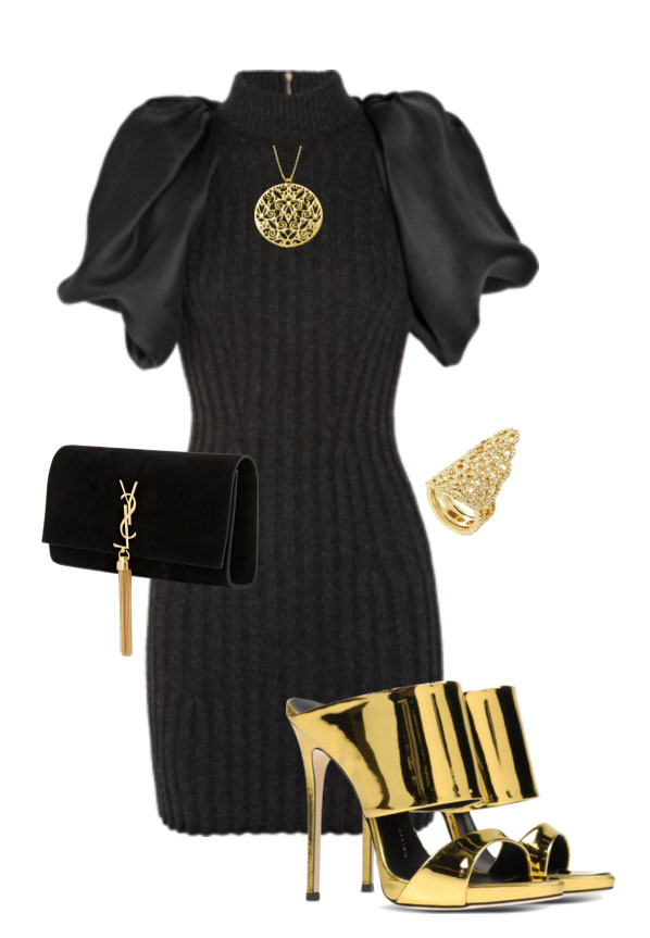 Декор для черного платья