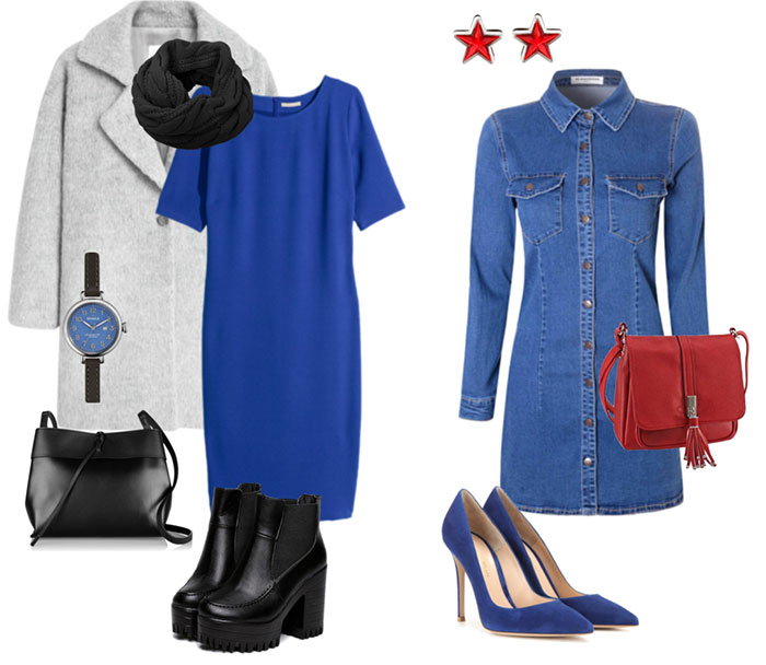 С чем носить синие платья: рекомендации и советы стилистов