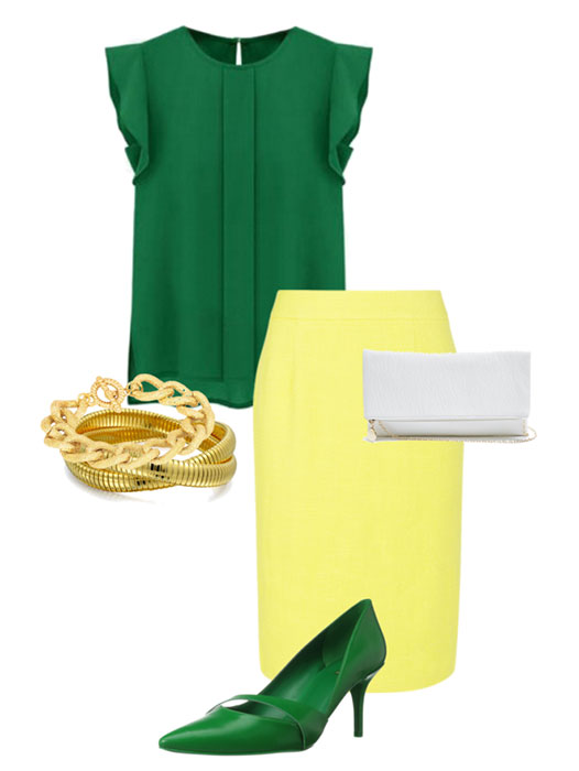 Желтый зеленый в одежде