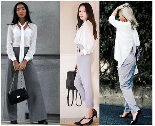 Женские серые брюки: с чем носить. 37 стильных фото сетов
